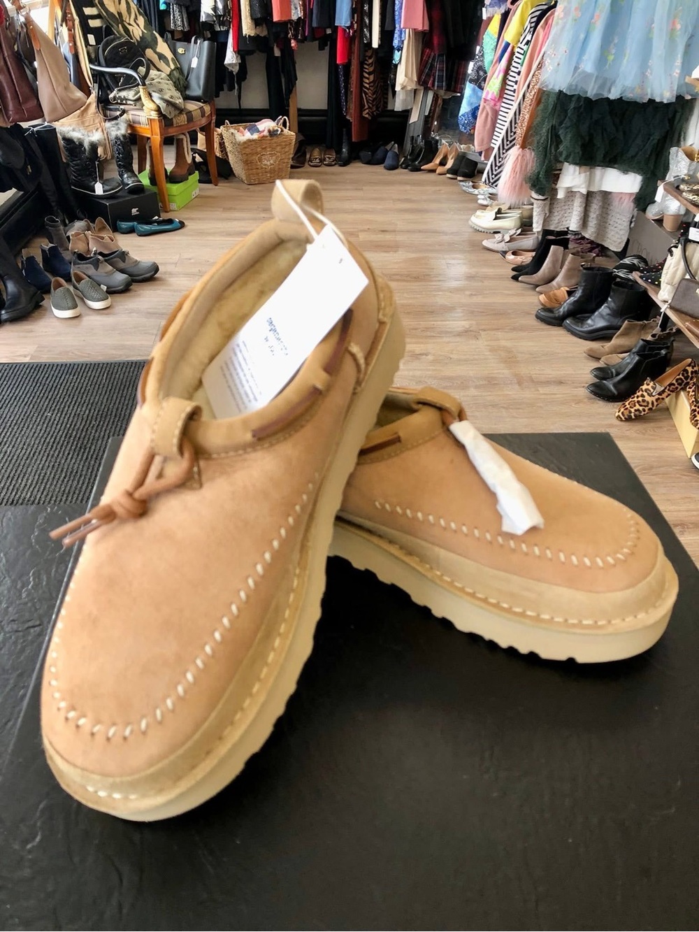 UGG TASMAN CRAFTED REGENERATE SAND SLIPPERS - WOMEN’S SIZE 10